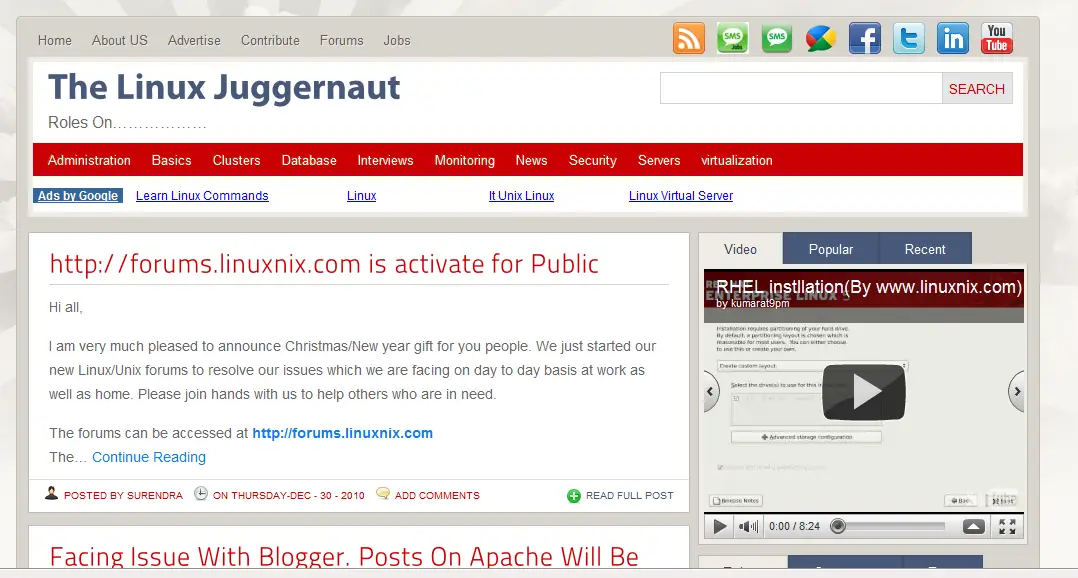 New Look For Linux Juggernaut With WordPress For Better Blogging